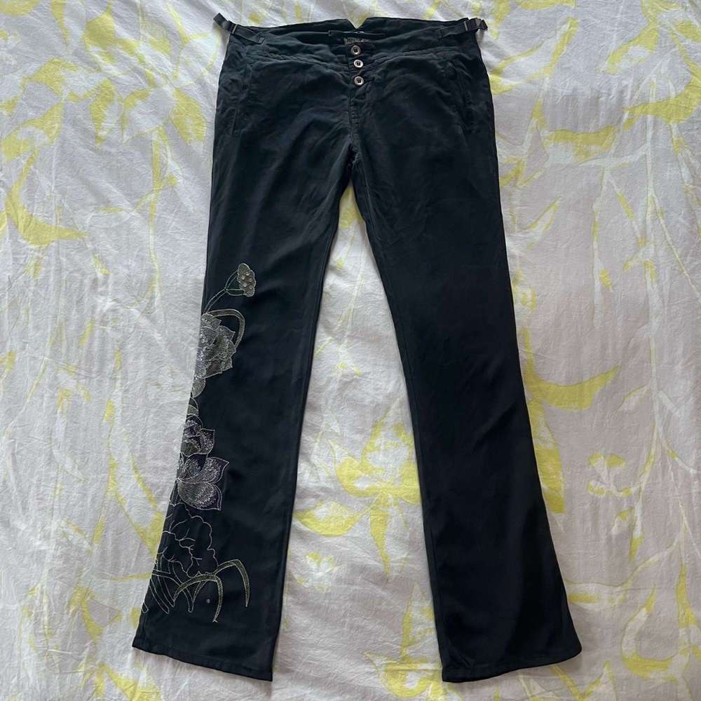 Da-Nang Vintage Silk Flare Pants Medium